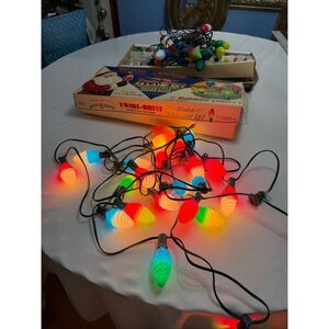 Christopher Radko Shiny Brite Twirl Brite 25 Lamp Set Christmas Lights Read Desc